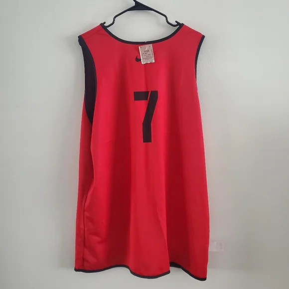 Nike FIBA 3x3 Reversible Basketball Jersey #7 Black/Red AR0651-654 Mens 3XL Tall - Picture 5 of 7